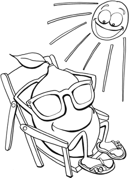 Kolorowanka cytryna w okularach